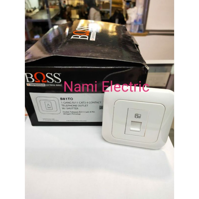 Jual Stop Kontak Outlet Telepon Boss B81TO | Shopee Indonesia