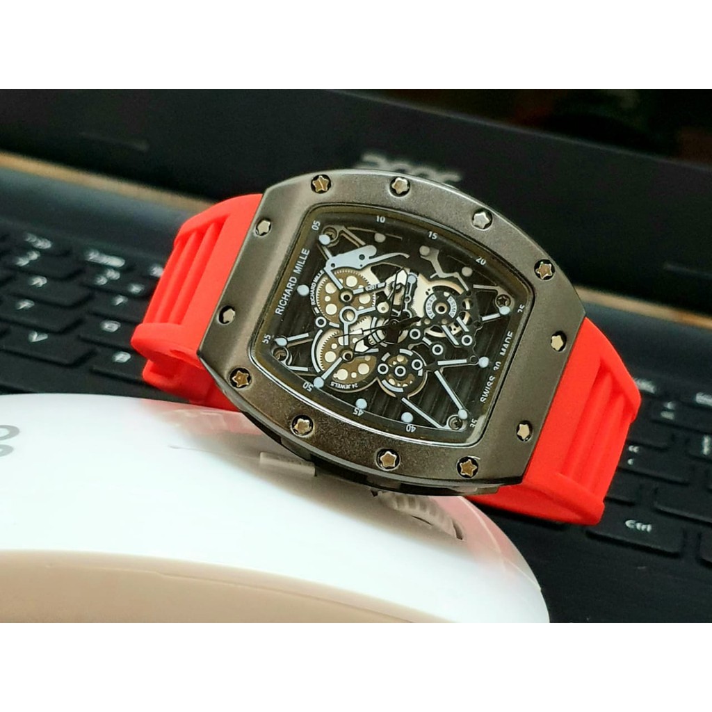 JAM TANGAN PRIA RM RICHARD MILE QUALIRY RUBBER