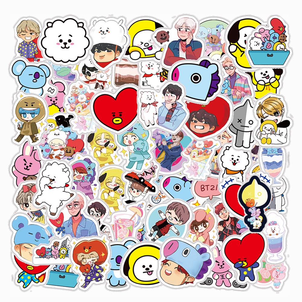 Jual Stiker BTS Idola Sticker WaterProof Premium isi 12 pcs | Shopee ...