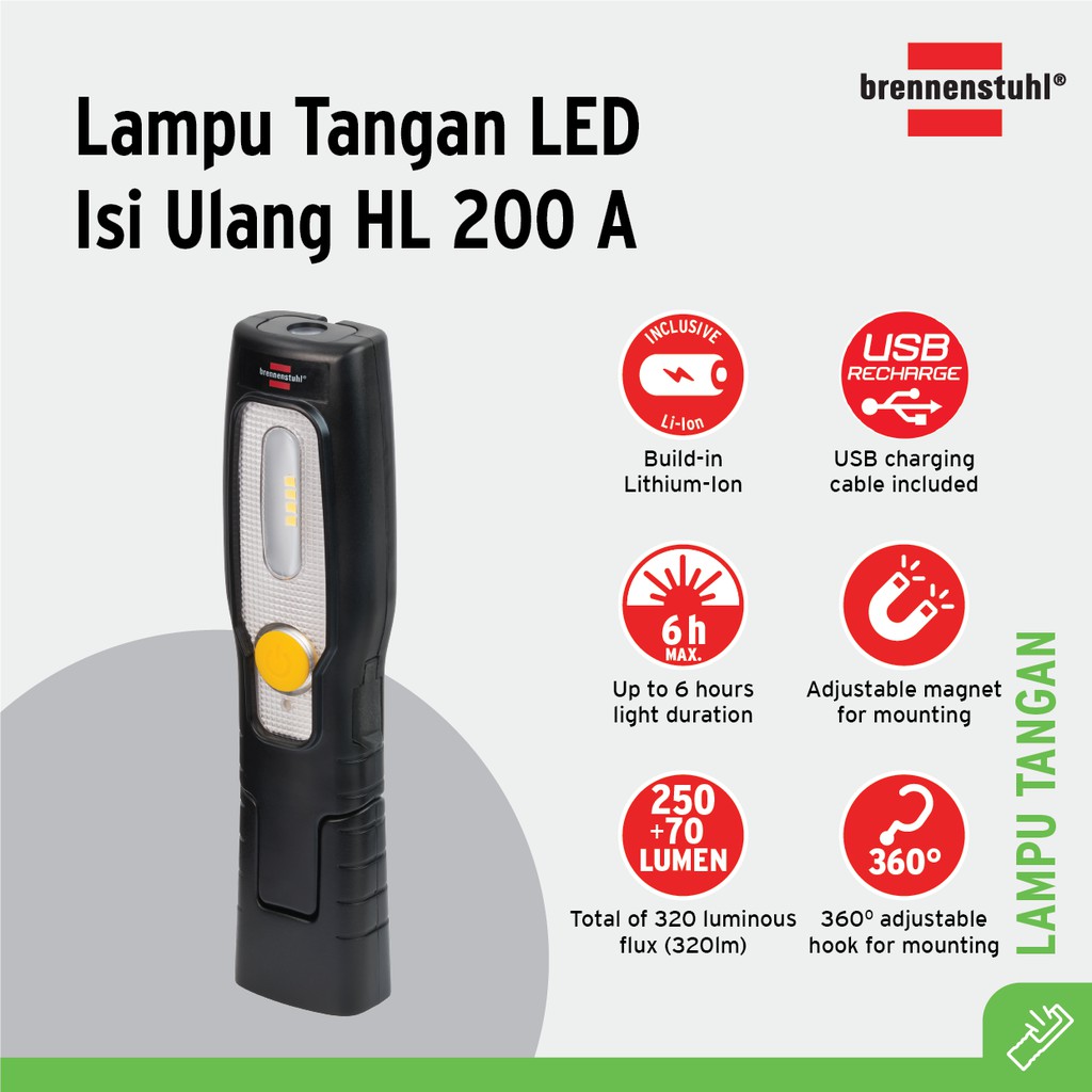 Lampe LED portable rechargeable HL 200 A Brennenstuhl