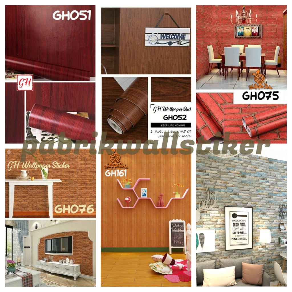 Jual Wallpaper dinding stiker hiasan dinding kamar tidur stiker dinding