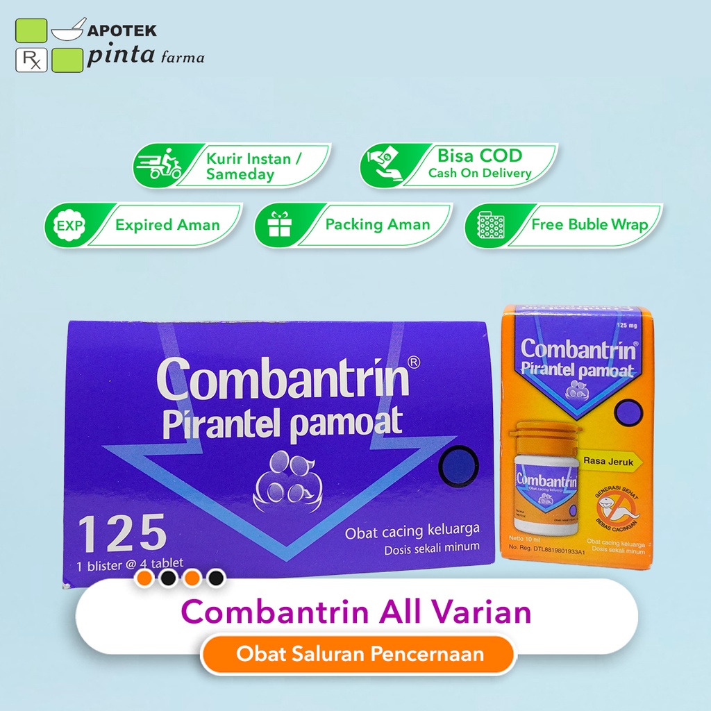 Jual Combantrin Obat Cacing Sirup 10 Ml & 2 Tablet | Shopee Indonesia