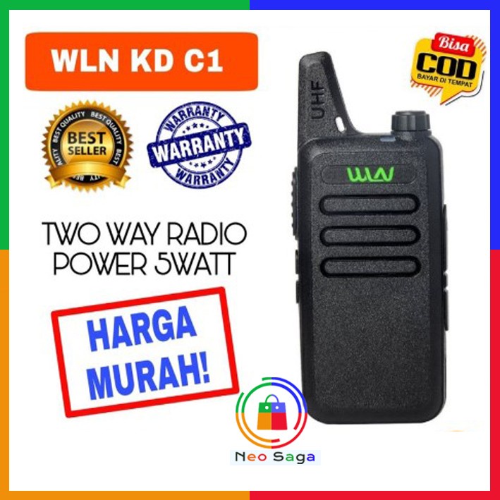 Jual HT WALKIE TALKIE KD-C1 UHF Two Way VHF Radio Long Range 1 Pcs ...