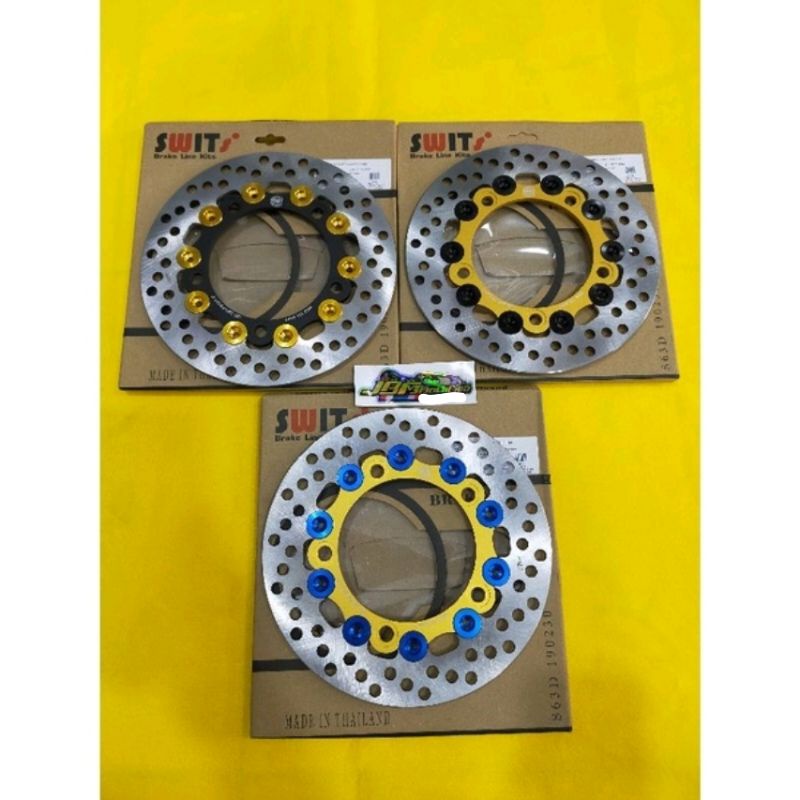 Jual Disk depan Pcx 160 Ukuran Std By Swits Thailand(Hitam-Gold,Gold ...