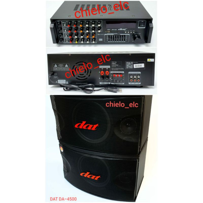 Jual SPEAKER KARAOKE DAT DA 4500, AMPLI AMPLIFIER DAT DA313, PAKET