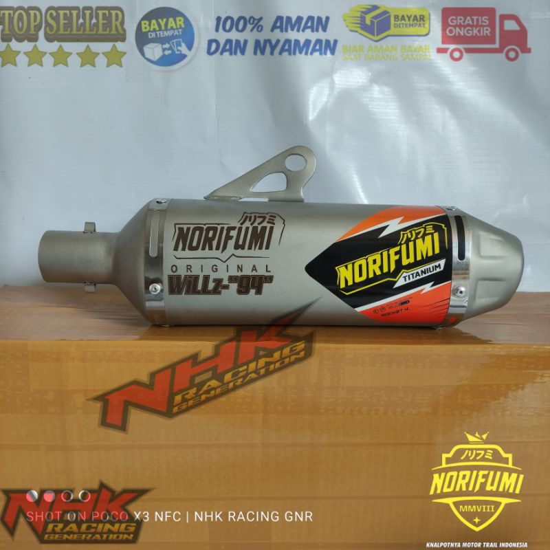 Jual SILENCER / TABUNG NORIFUMI ROCKET 4 FOR KLX CRF DTRACKER WR INLET ...
