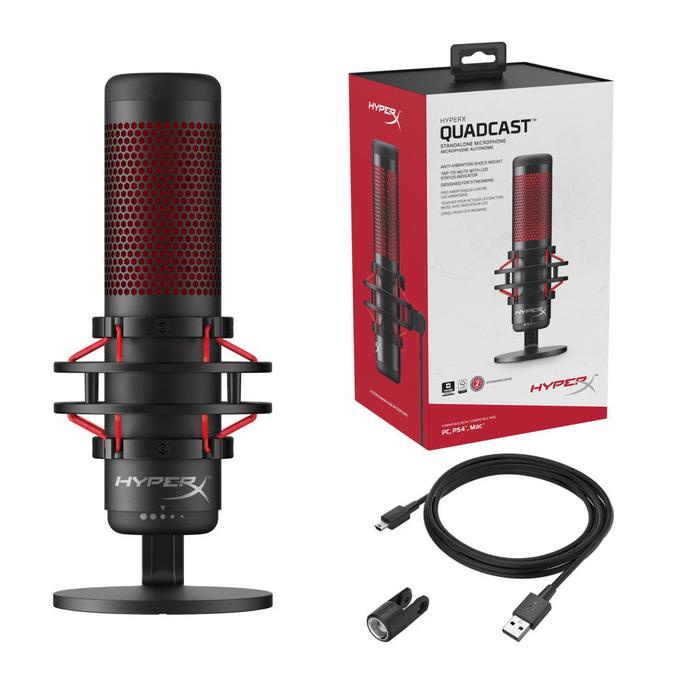 HyperXquadcastS ブラック マイク usb kingston