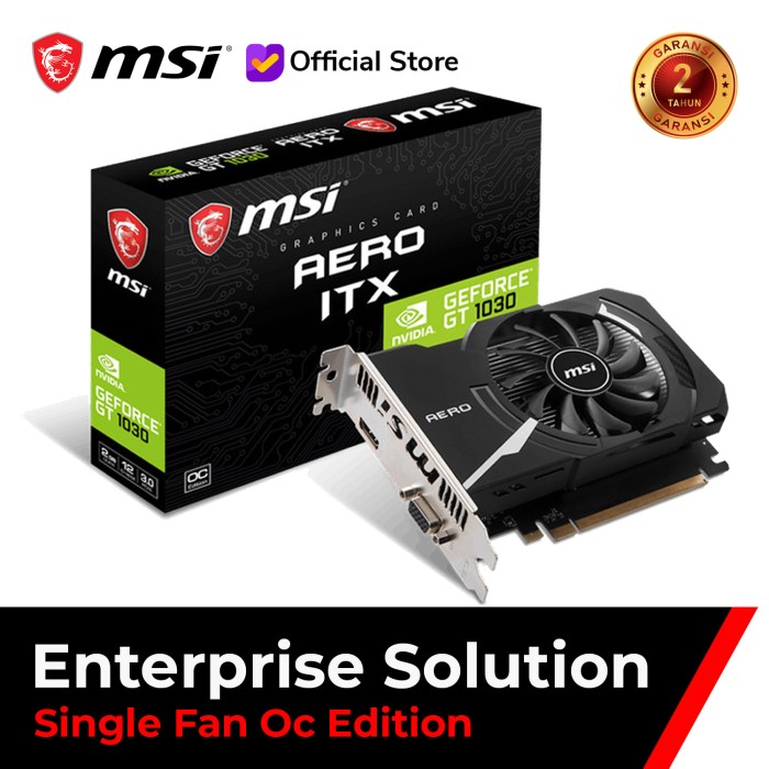 Jual MSI GEFORCE GT 1030 AERO ITX 2G OC 2GB GDDR5 | Shopee Indonesia