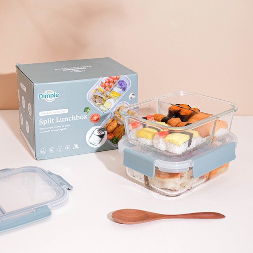 Jual Little Dimple Split Lunch Box Mix 2 + 3 Grid 2pcs Wadah Makan ...