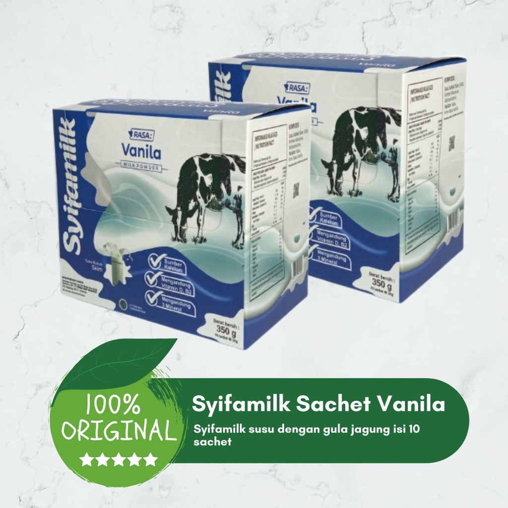 Jual Original Syifamilk Skimmilk Rasa Vanilla Box Isi 10sachet Susu Sapi Dengan Gula Jagung 7834