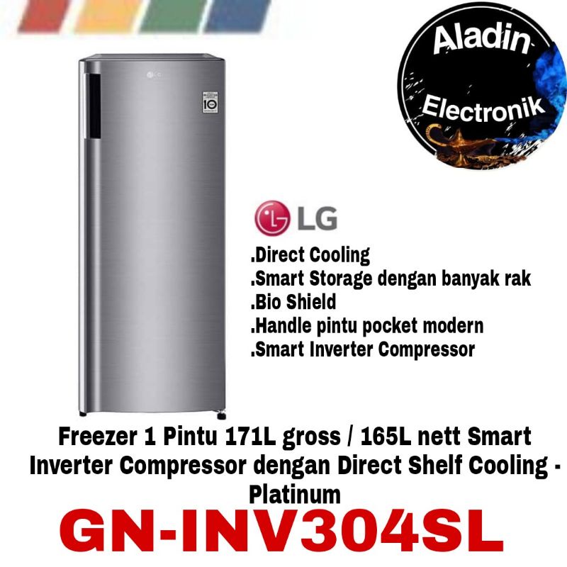 Jual KULKAS FREEZER LG GN INV304SL SMART INVERTER LEMARI PEMBEKU 6 RAK Shopee Indonesia