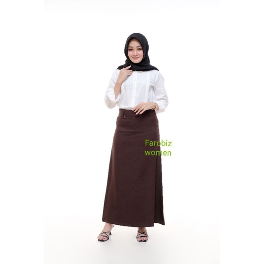 Jual ROK Formal Klok A-Line FELICIA dengan Resleting Jepang Samping ...
