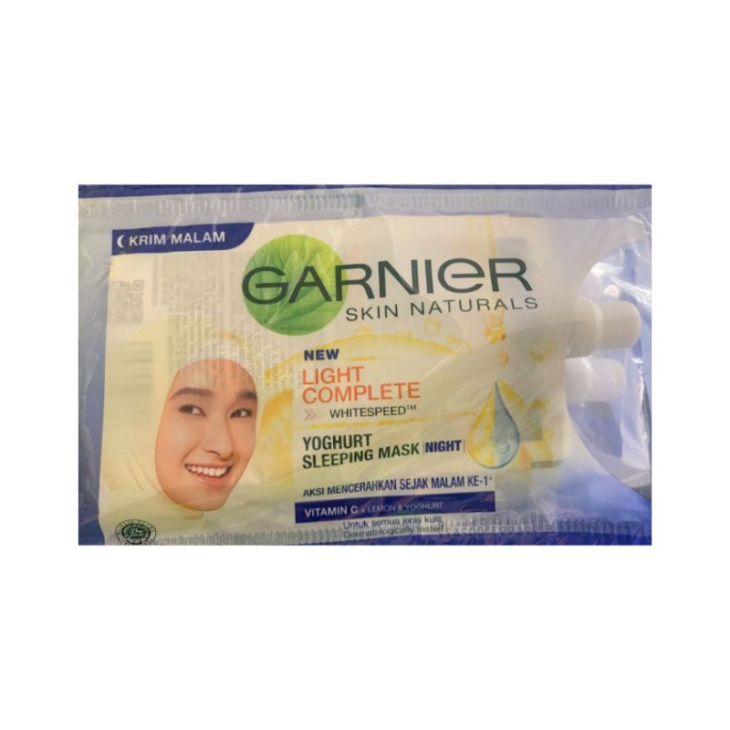 Jual Garnier Yoghurt Sleeping Mask Night Cream Sachet 7ml Shopee
