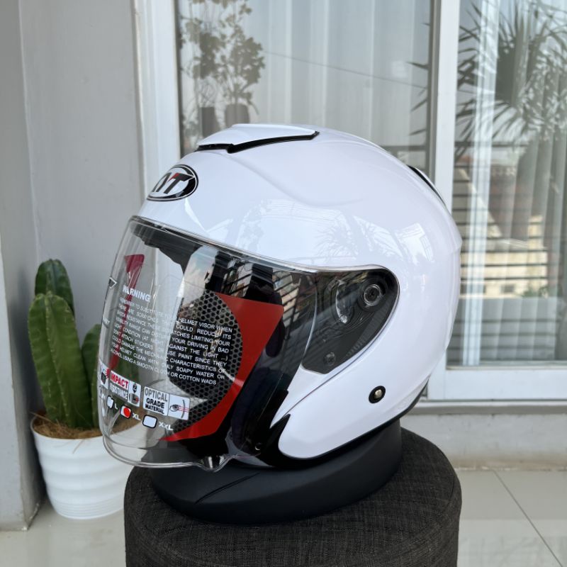 Jual Helm Kyt Kyoto R Solid White Kyt Kyoto R Shopee Indonesia