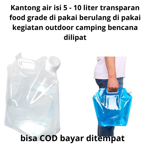 Jual Kantong Air Isi 5 10 Liter Transparan Food Grade Di Pakai Berulang Di Pakai Kegiatan 0695