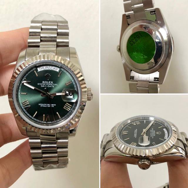 Rolex day date hot sale green dial harga