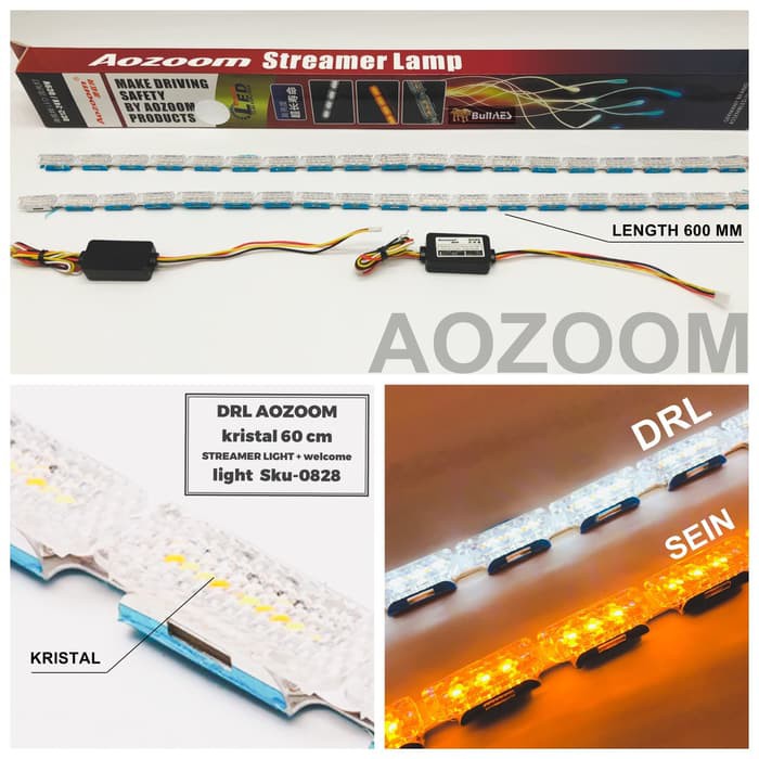 Jual Lampu led drl aozoom streamer light | Drl AOZOOM 60 cm kristal ...