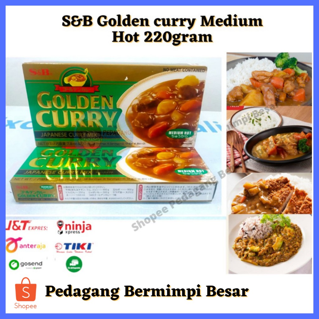 Jual S&B Golden Curry 220gr Medium Hot | Kari Blok | Kari Jepang ...