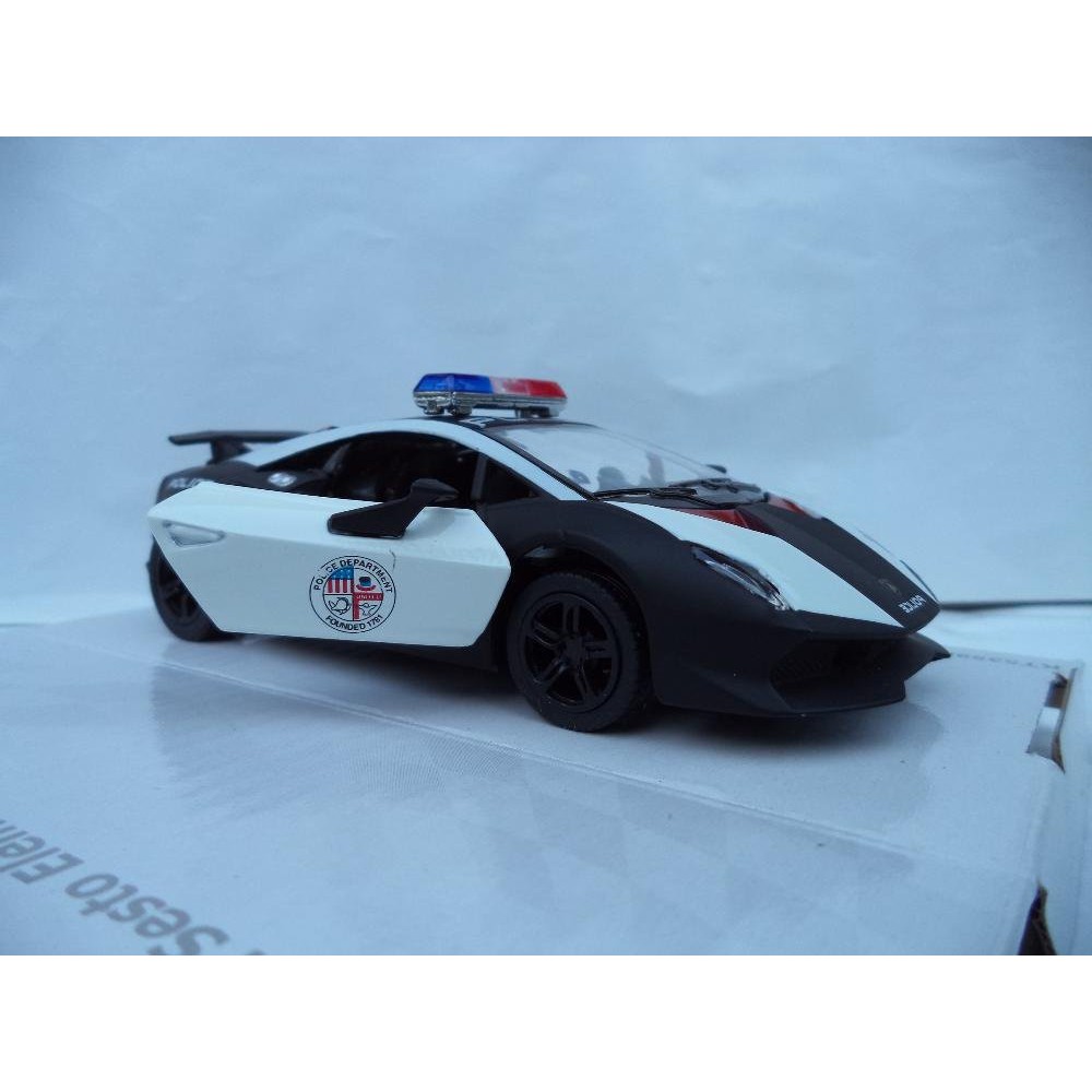 Jual Miniatur Mobil Lamborghini Sesto Elemento Police Edition Kinsmart Diecast Official Licensed 9970