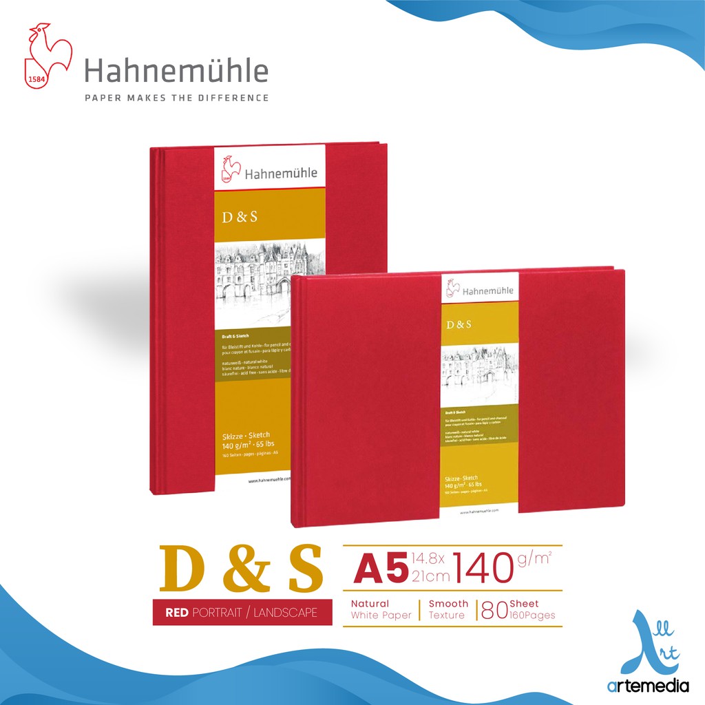 Jual Hahnemuhle D&S A5 Hard Cover Stitch Bound Sketchbook Shopee