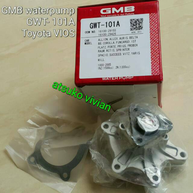 Jual GMB WATER PUMP THAILAND GWT-101A TOYOTA VIOS | Shopee Indonesia