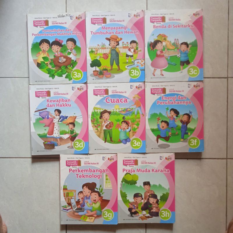 Jual tematik terpadu kelas 3 sd k13 edisi revisi erlangga | Shopee ...