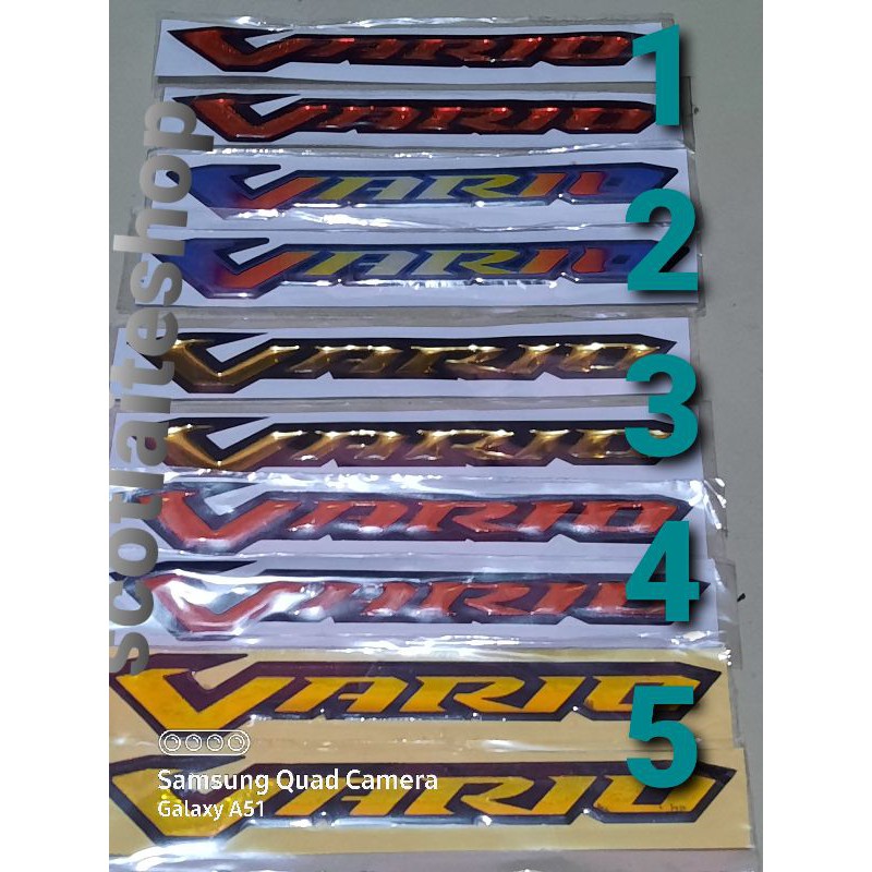 Jual Stiker Emblem Resin Timbul Vario Harga Satuan Shopee Indonesia