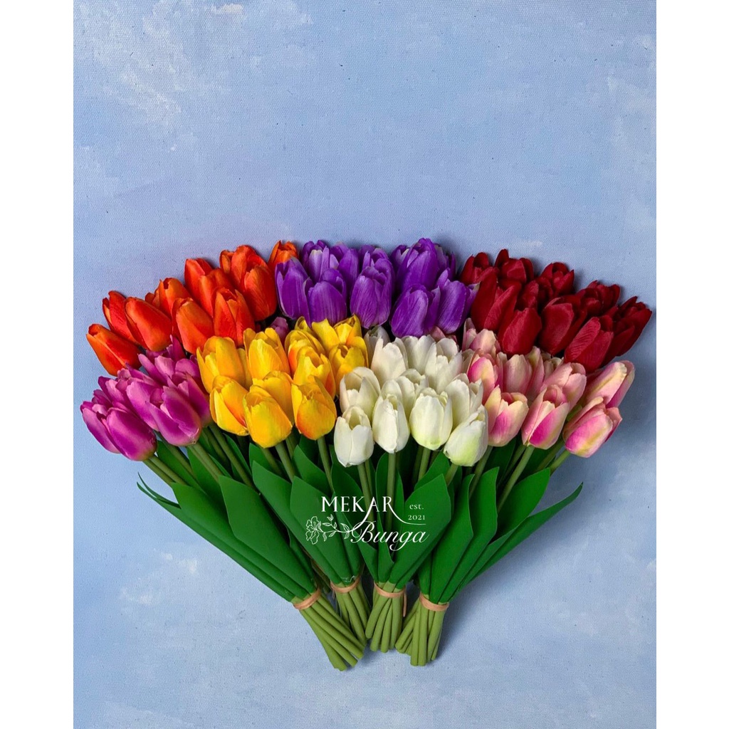 Jual (GD 44) - (1 Lusin)Tulip Bunch 1 Tangkai Bouquet Buket Bunga Home ...