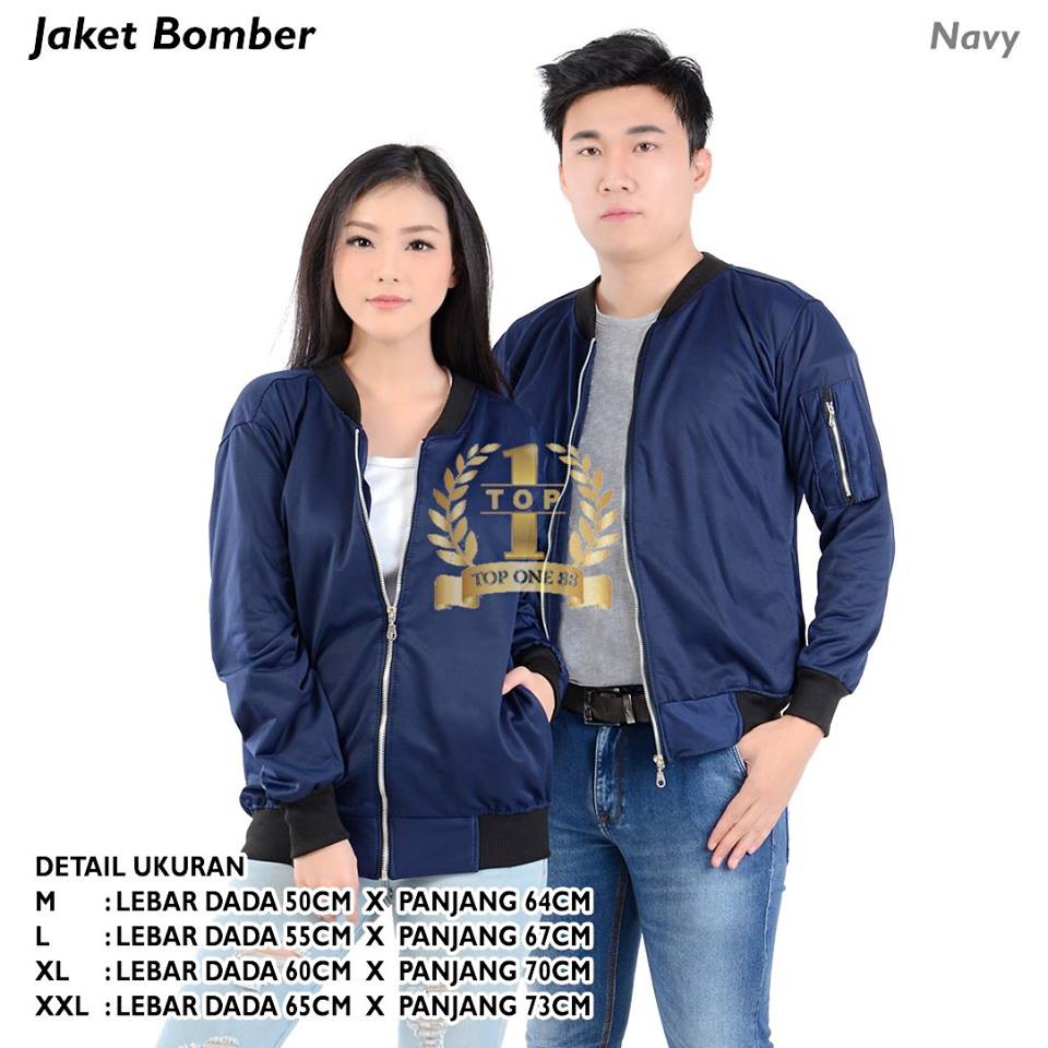 Jual Jaket Bomber (Navy) | Shopee Indonesia