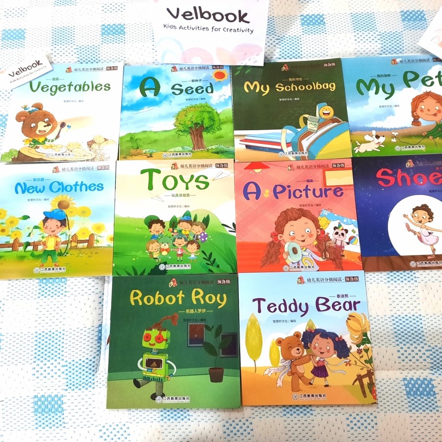 Jual 10 Buku Cerita Anak Bergambar Bahasa Inggris Gratis Audio Scan QR