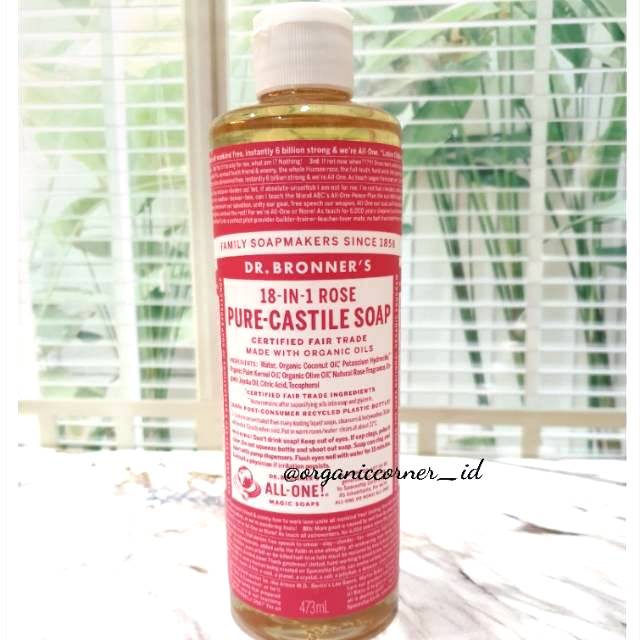 Jual Dr Bronners Pure Castile Soap Rose 473ml Shopee Indonesia
