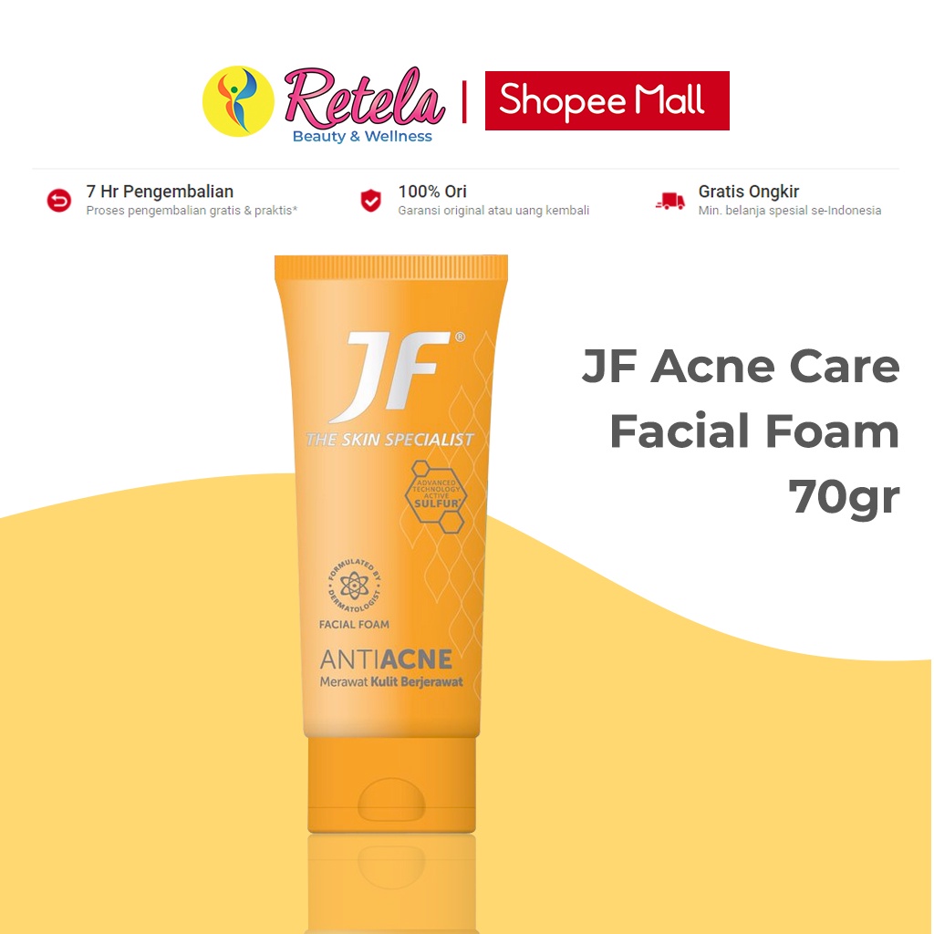 Jual Jf Acne Care Facial Foam 70 gr / Jf Sulfur Face Wash/Face Scrub