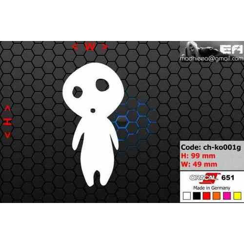 Jual ea cutting sticker / decal Code: ch-ko001g ( kodama ) | Shopee ...