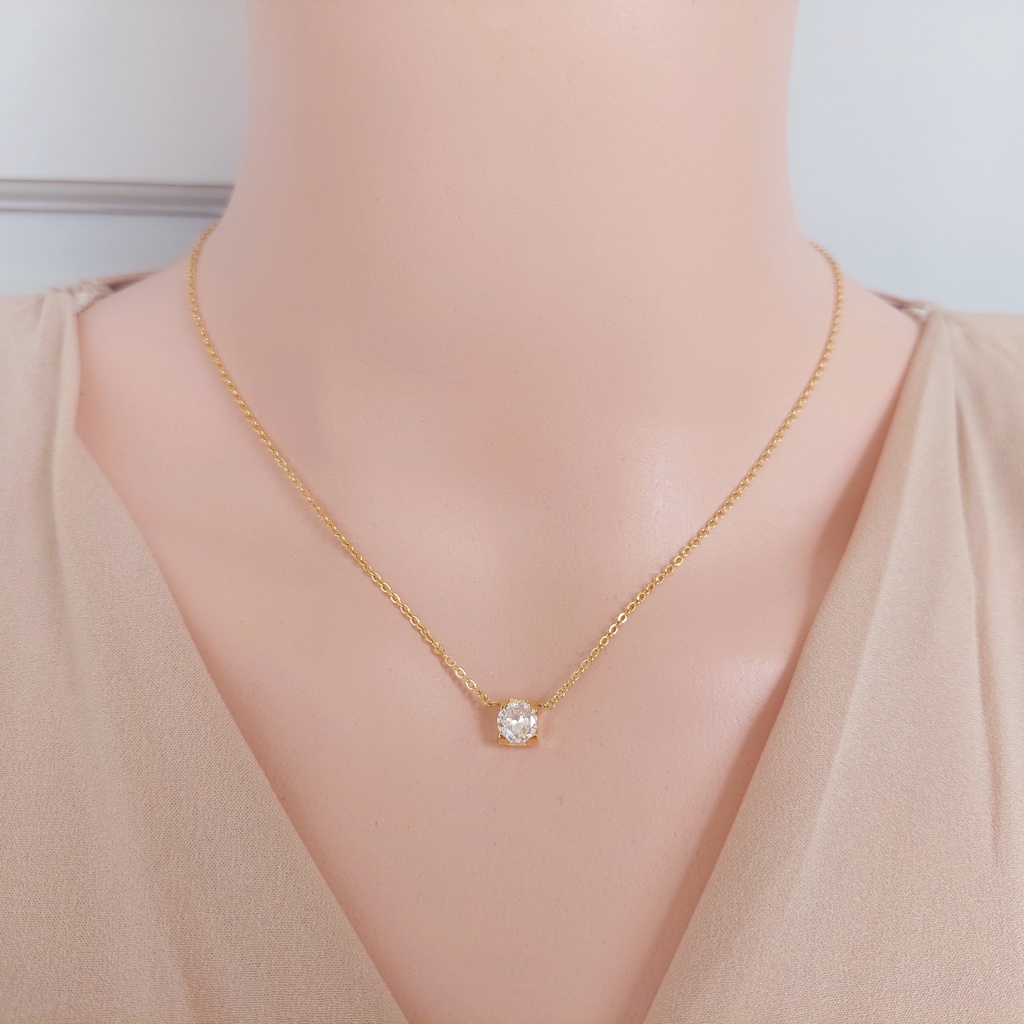 Jual Kalung titanium wanita simple KLT 106 Kalung titanium fashion