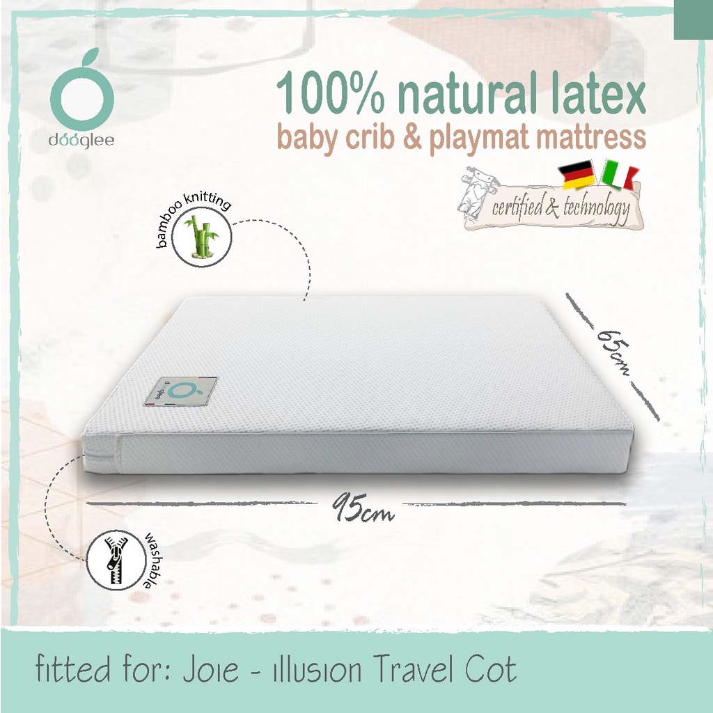 Jual Dooglee - Baby Mattress Latex Fitted For Joie Illusion Travel Cot ...