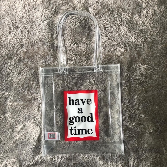 バッグ have a good time vintage clear tote bag have a good time vintage clear tote bag
