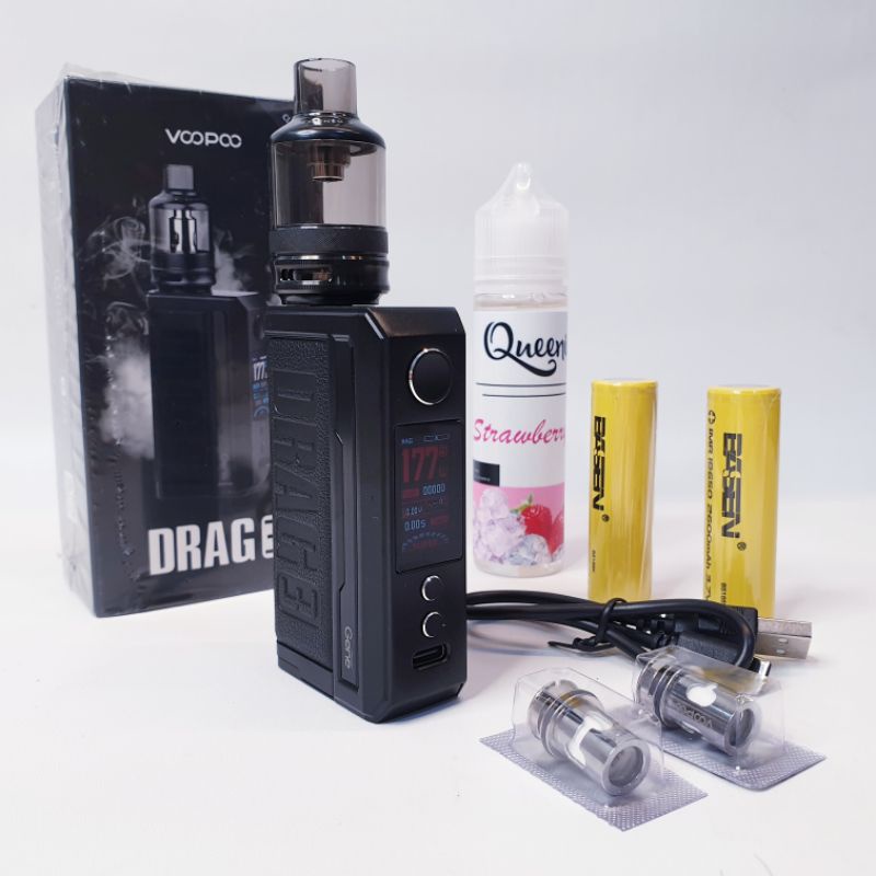 Jual Paket Ngebul Vape Mod Voopoo Drag Kit Tank Rta Lengkap Siap