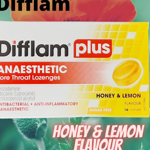 Jual Difflam Plus Anaesthetic Honey & Lemon Sore Throat Lozenges ...