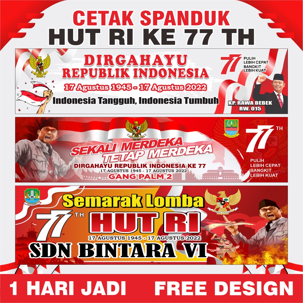 Jual Cetak Banner Dirgahayu Ri Baner Hut Ri Banner Kemerdekaan