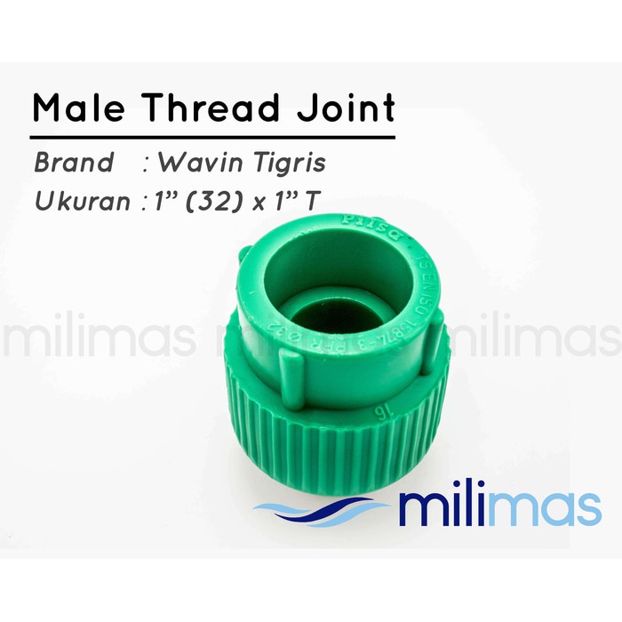 Jual Male Thread Joint - Sok Drat Luar PPR Uk. 1 X 1 T Inch - WAVIN ...