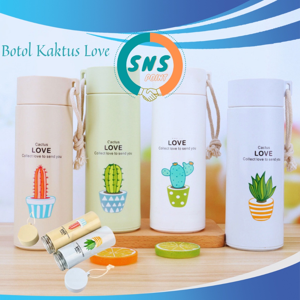 Jual Sns Botol Cactus Ml Termos Tempat Wadah Air Kopi Teh Susu Panas Dingin Botol Kaca Motif