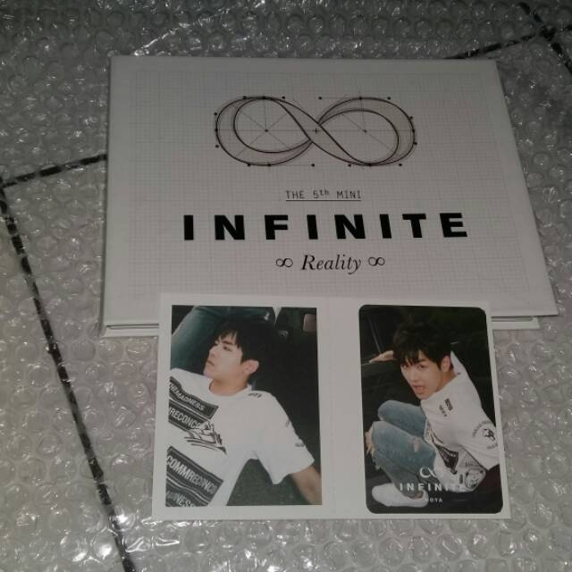 Jual INFINITE REALITY ALBUM - White ver. + poster + PC Real Date Card ...