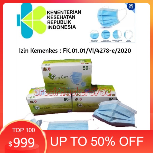 Jual Masker 3 ply KEMENKES | Shopee Indonesia