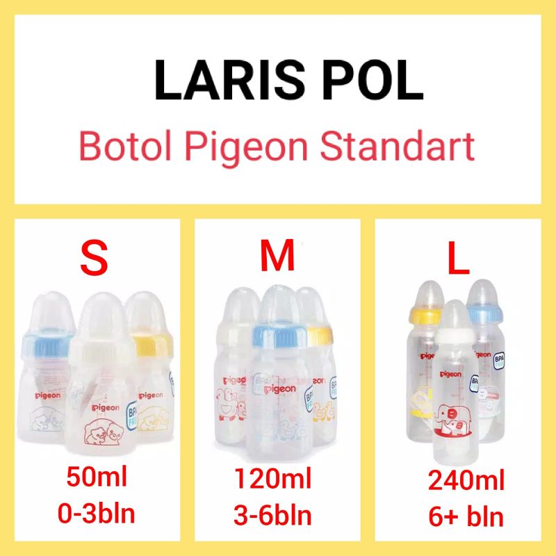 Jual Botol Susu Pigeon Standard 50ml 120ml 240ml Pigeon Botol Susu 50