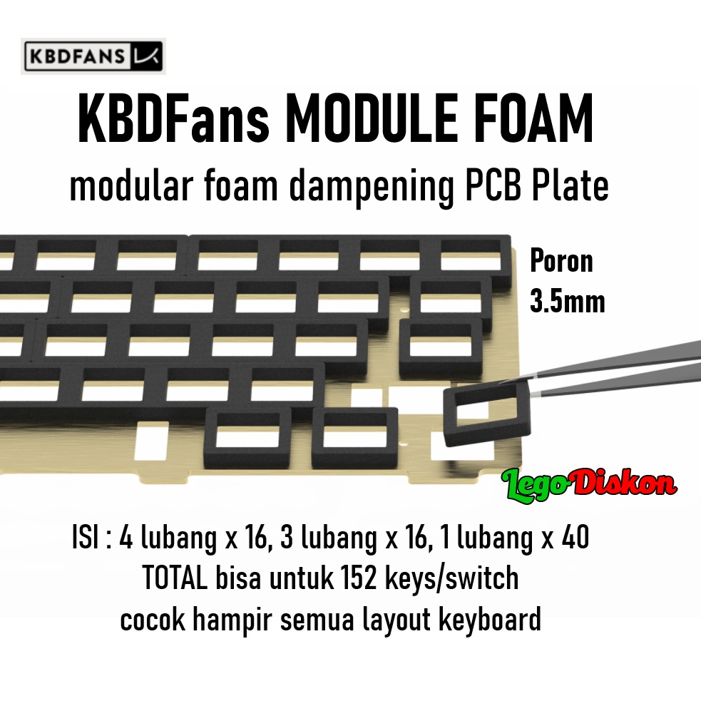 PORON Modular Plate Dampening Foam for Mechanical Keyboards