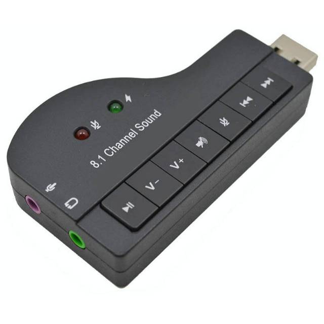 Jual GOOJODOQ Sound Card USB Model Piano 8.1 Channel 3D Audio - Black ...