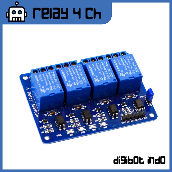 Jual Relay 4 Channel 5V DC - Switch Module | Shopee Indonesia