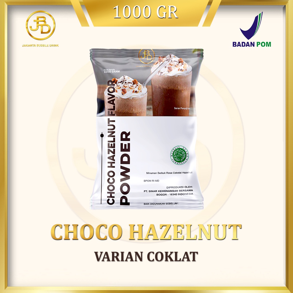 Jual Bubuk Minuman Premium CHOCO HAZELNUT -Jakarta Bubble Drink | BPOM ...