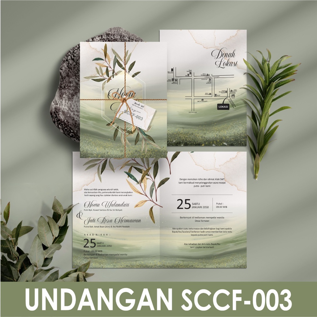 Jual Undangan Pernikahan Aesthetic Mewah Elegant Tebal Sccf 003 Shopee Indonesia 5598