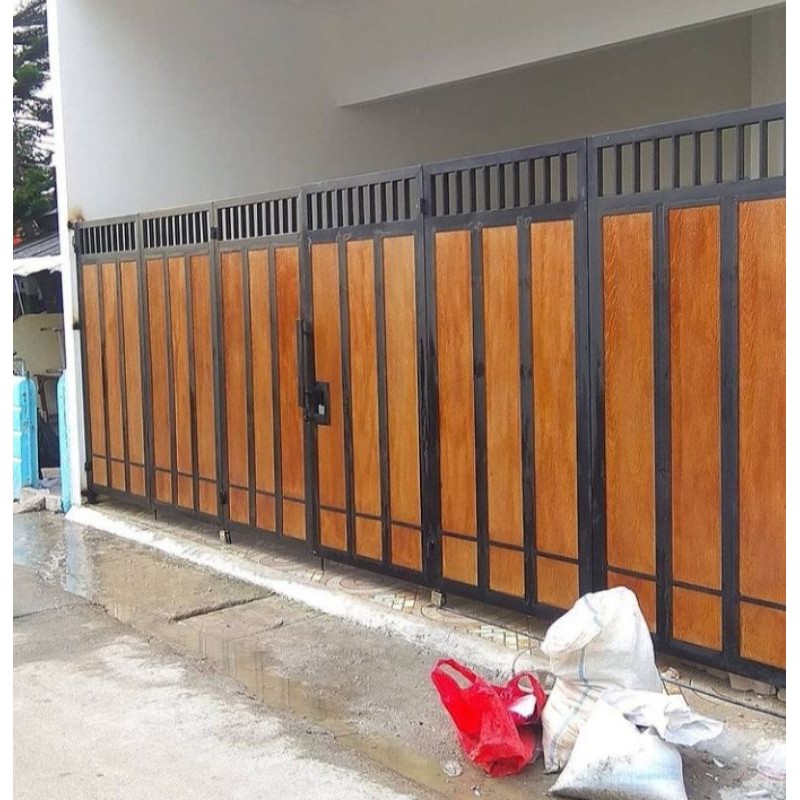 Jual pintu gerbang kombinasi kayu | Shopee Indonesia